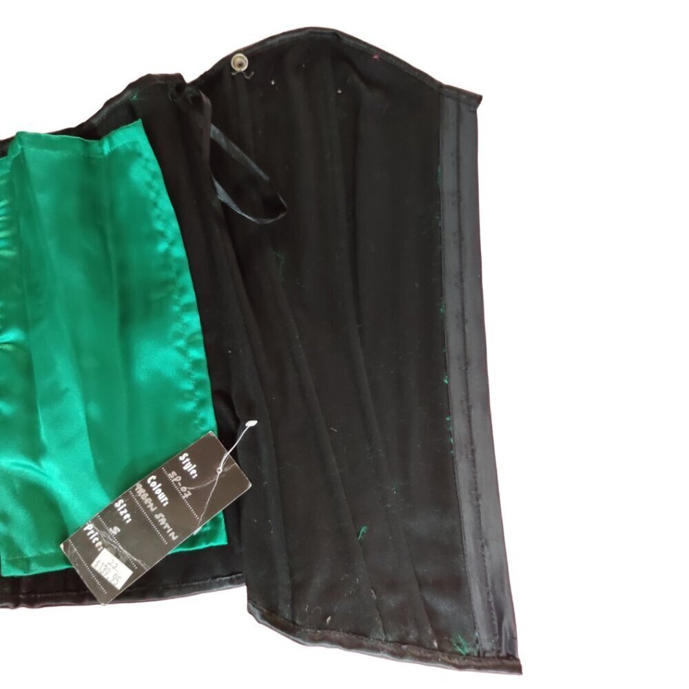 Burleska Green Satin and Lace Corset - Picture 8 of 11
